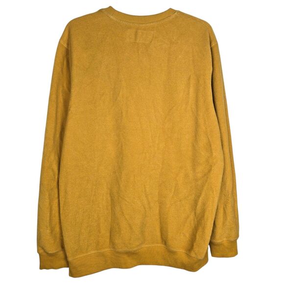 Dutch Bros Crew Neck Sweatshirt Sz L Unisex Embroidered Patch Mustard Yellow - Picture 2 of 4